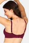 Komli Padded Non-Wired Medium Coverage T-Shirt Bra - Magenta — thumbnail 4