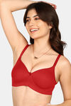 Komli Padded Non-Wired Medium Coverage T-Shirt Bra - Red — thumbnail 2