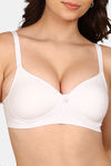 Komli Padded Non-Wired Medium Coverage T-Shirt Bra - White — thumbnail 5
