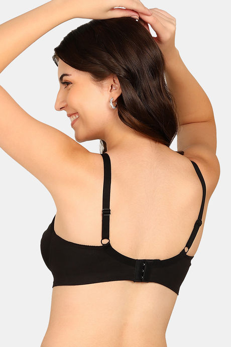 Komli Double Layered Non-Wired Full Coverage Backless Bra - Black — image 4