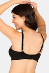 Komli Double Layered Non-Wired Full Coverage Backless Bra - Black — thumbnail 4