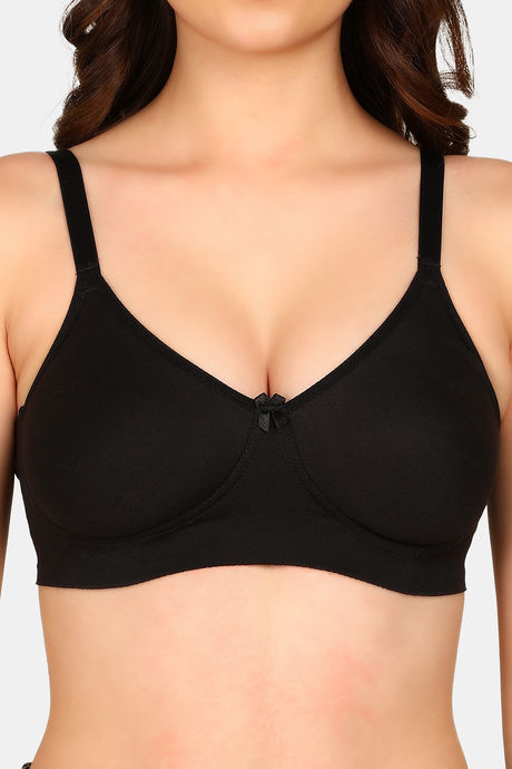 Komli Double Layered Non-Wired Full Coverage Backless Bra - Black — image 5
