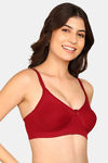 Komli Double Layered Non-Wired Full Coverage Backless Bra - Wine — thumbnail 3