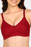 Komli Double Layered Non-Wired Full Coverage Backless Bra - Wine — thumbnail 5