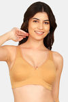 Komli Double Layered Non-Wired Full Coverage T-Shirt Bra - Skin — thumbnail 1