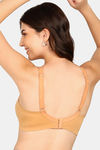 Komli Double Layered Non-Wired Full Coverage T-Shirt Bra - Skin — thumbnail 4