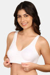 Komli Double Layered Non-Wired Full Coverage T-Shirt Bra - White — thumbnail 2