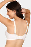 Komli Double Layered Non-Wired Full Coverage T-Shirt Bra - White — thumbnail 4