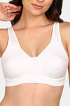 Komli Double Layered Non-Wired Full Coverage T-Shirt Bra - White — thumbnail 5
