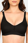 Komli Padded Non-Wired Full Coverage Minimiser Bra - Black — thumbnail 5