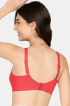 Komli Padded Non-Wired Full Coverage Minimiser Bra - Coral — thumbnail 4