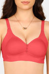 Komli Padded Non-Wired Full Coverage Minimiser Bra - Coral — thumbnail 5