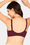 Komli Padded Non-Wired Full Coverage Minimiser Bra - Magenta — thumbnail 4