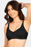 Komli Double Layered Non-Wired Full Coverage Minimiser Bra - Black — thumbnail 2