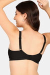 Komli Double Layered Non-Wired Full Coverage Minimiser Bra - Black — thumbnail 4