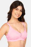 Komli Double Layered Non-Wired Full Coverage Minimiser Bra - Pink — thumbnail 3