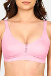 Komli Double Layered Non-Wired Full Coverage Minimiser Bra - Pink — thumbnail 5