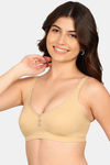 Komli Double Layered Non-Wired Full Coverage Minimiser Bra - Skin — thumbnail 2