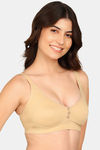 Komli Double Layered Non-Wired Full Coverage Minimiser Bra - Skin — thumbnail 3
