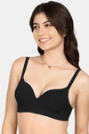 Komli Non-Wired 3/4Th Coverage Push-Up Bra - Black — thumbnail 2