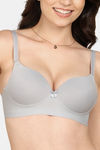 Komli Non-Wired 3/4Th Coverage Push-Up Bra - Grey — thumbnail 5