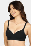 Komli Non-Wired 3/4Th Coverage Push-Up Bra - Black — thumbnail 2