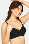 Komli Non-Wired 3/4Th Coverage Push-Up Bra - Black — thumbnail 3