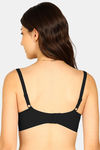 Komli Non-Wired 3/4Th Coverage Push-Up Bra - Black — thumbnail 4