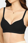 Komli Non-Wired 3/4Th Coverage Push-Up Bra - Black — thumbnail 5