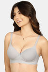 Komli Non-Wired 3/4Th Coverage Push-Up Bra - Grey — thumbnail 2