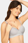 Komli Non-Wired 3/4Th Coverage Push-Up Bra - Grey — thumbnail 3