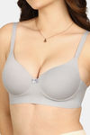 Komli Non-Wired 3/4Th Coverage Push-Up Bra - Grey — thumbnail 5