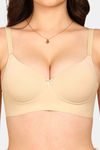 Komli Non-Wired 3/4Th Coverage Push-Up Bra - Skin — thumbnail 5