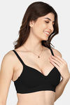 Komli Padded Non-Wired Full Coverage T-Shirt Bra - Black — thumbnail 3