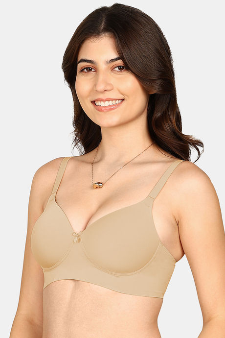 Komli Padded Non-Wired Full Coverage T-Shirt Bra - Fawn — image 2