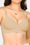 Komli Padded Non-Wired Full Coverage T-Shirt Bra - Fawn — thumbnail 5