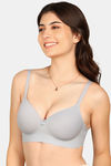 Komli Padded Non-Wired Full Coverage T-Shirt Bra - Grey — thumbnail 2