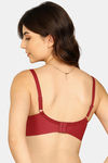 Komli Padded Non-Wired Full Coverage T-Shirt Bra - Maroon — thumbnail 4