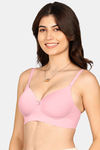 Komli Padded Non-Wired Full Coverage T-Shirt Bra - Plum — thumbnail 2