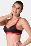 Komli High Impact Padded Sports Bra - Black — thumbnail 3