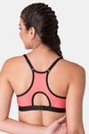 Komli High Impact Padded Sports Bra - Coral — thumbnail 2