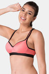 Komli High Impact Padded Sports Bra - Coral — thumbnail 3