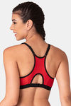 Komli High Impact Padded Sports Bra - Red — thumbnail 2