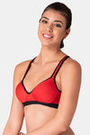 Komli High Impact Padded Sports Bra - Red — thumbnail 3