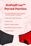 HealthFab Medium Rise Full Coverage Hipster Period Panty - Black — thumbnail 5