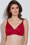 Zivame Wear Me Everyday Double Layered Wired Full Coverage T-Shirt Bra-Crimson — thumbnail 1