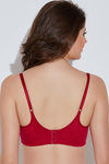 Zivame Wear Me Everyday Double Layered Wired Full Coverage T-Shirt Bra-Crimson — thumbnail 2