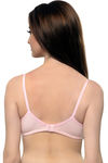 InnerSense Organic Cotton Double Layered Wirefree Cotton Lined Plunge Neck T-Shirt Bra - Baby Pink — thumbnail 4