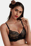InnerSense Organic Cotton Padded Regular Wired Pretty Back Bra - Black — thumbnail 2