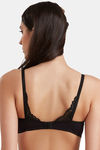 InnerSense Organic Cotton Padded Regular Wired Pretty Back Bra - Black — thumbnail 3